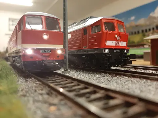 Rote Modelleisenbahn