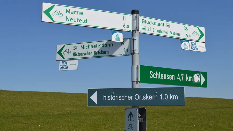 Wegweiser für Radfahrer