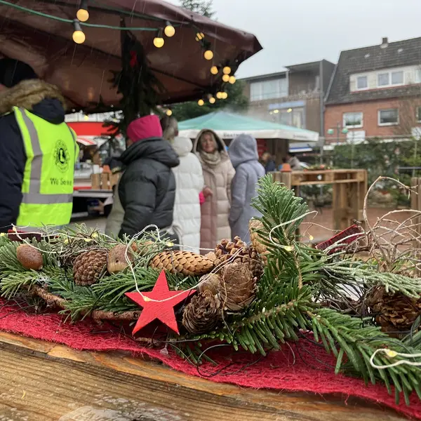 Dekoration auf dem Weihnachtsmarkt