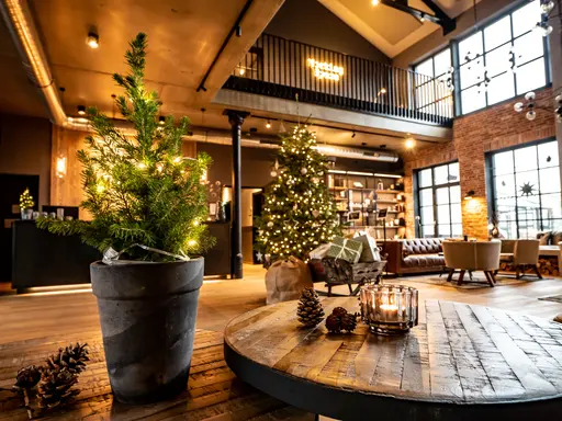 Weihnachtliche Dekoration im River Loft